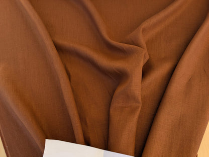 By Yard Lee Jofa Linen Luxe Russet Brown Rust Super Heavy! Belgium MSRP USD113/Y