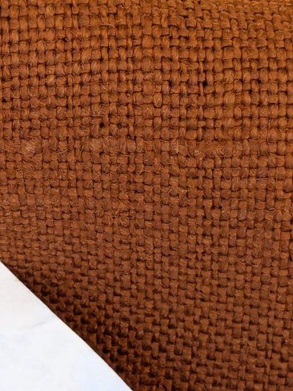By Yard Lee Jofa Linen Luxe Russet Brown Rust Super Heavy! Belgium MSRP USD113/Y