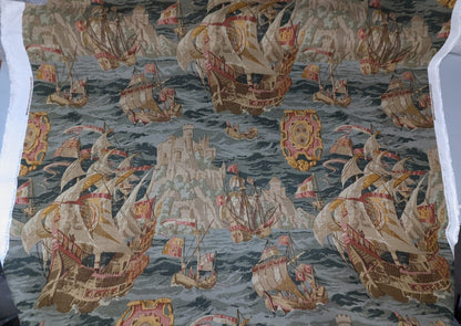 1.375Y Lee Jofa Sixteenth Century Aegean Pacific Linen Print Bty MSRP USD 156/y