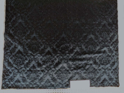 By yard Palazzo Grassi Silk Cut Velvet 100% Silk Pile Renaissance Damask Midnight Blue Pure Lux MSRP USD1000+/Y
