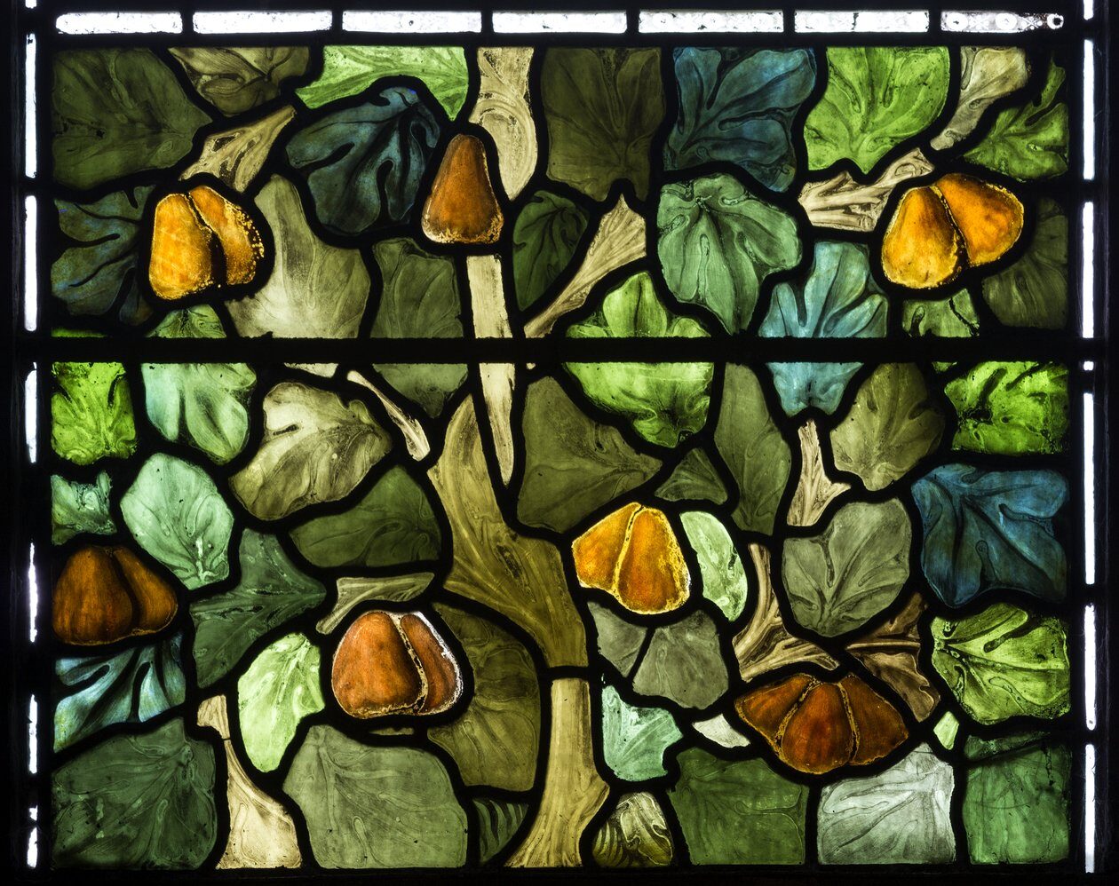 By Yd Lee Jofa Mulberry Home Woodland Copper Brown Red White Silk Lampas Foliage forest Birch Oak Elm William Morris MSRP USD 288/y