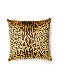 Scalamandre Leopard Velvet 22 X 22 - Gold / Brown Decorative Pillow