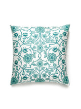 Old World Weavers Ornamental Gate 22 X 22 - Celadon Decorative Pillow