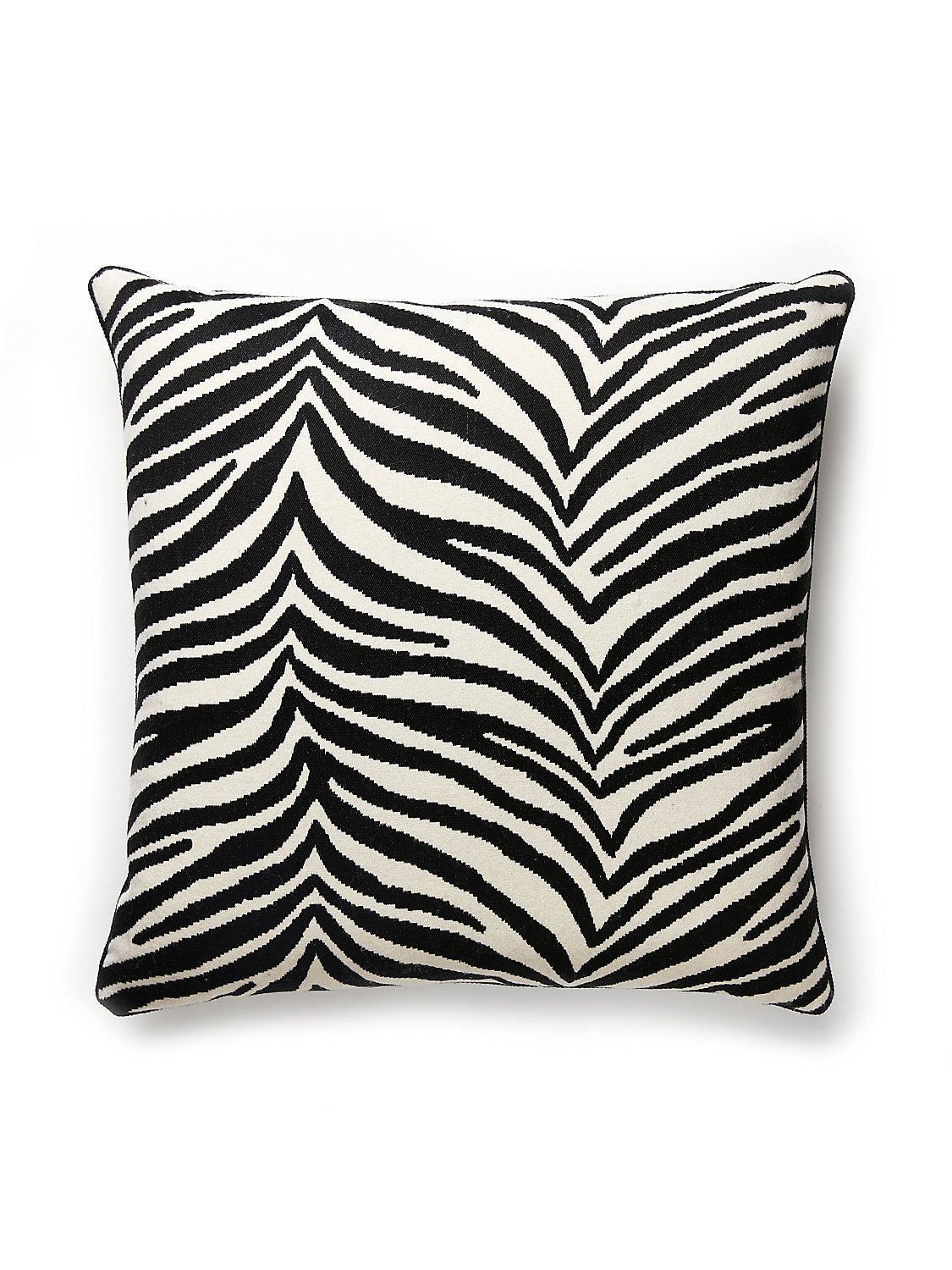 Scalamandre Singita 22 X 22 - Black & White Decorative Pillow