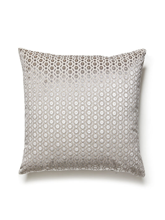Scalamandre Manetta 22 X 22 - Pewter Decorative Pillow