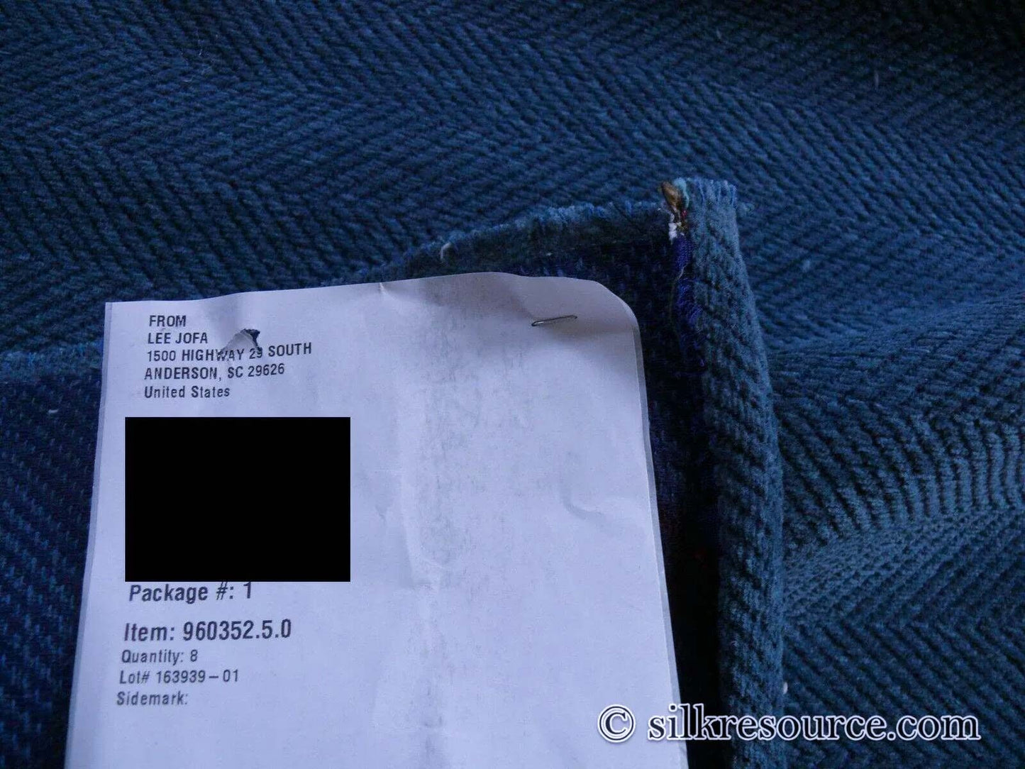 Lee Jofa Clyde Chevron Chenille Herringbone Tile Blue Deep Powder Blue MSRP USD 194/Y