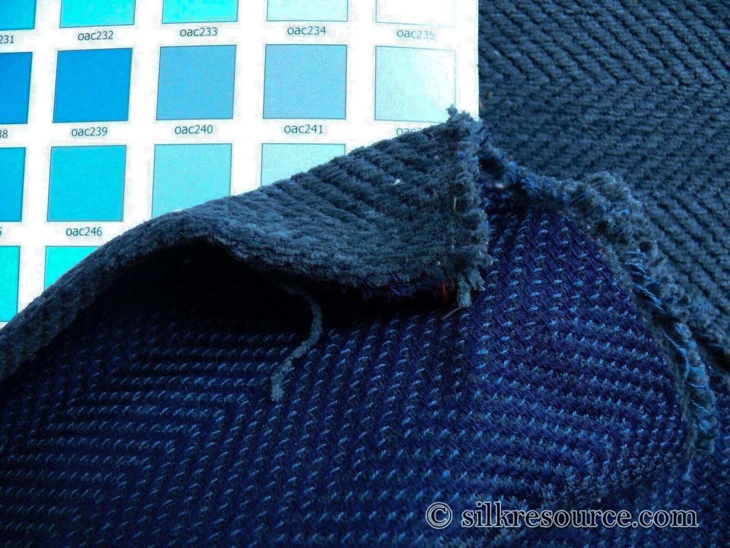 Lee Jofa Clyde Chevron Chenille Herringbone Tile Blue Deep Powder Blue MSRP USD 194/Y