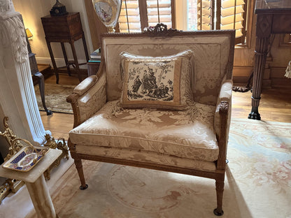 Clarence House Cosette Sand Silk & Cotton Satin Damask MSRP USD 334/Y