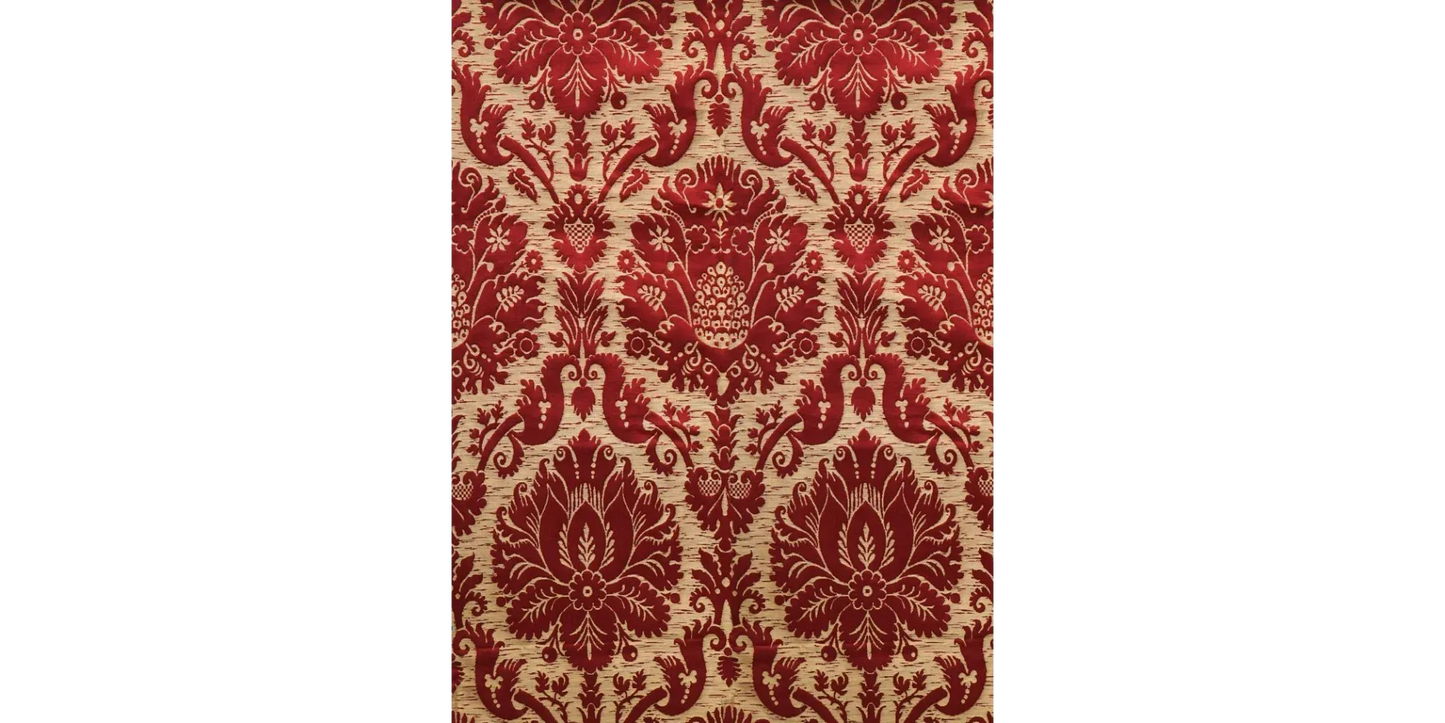 Scalamandre Tassinari and Chatel Cammino Rubis Silk Damask Red MSRP USD1688/y