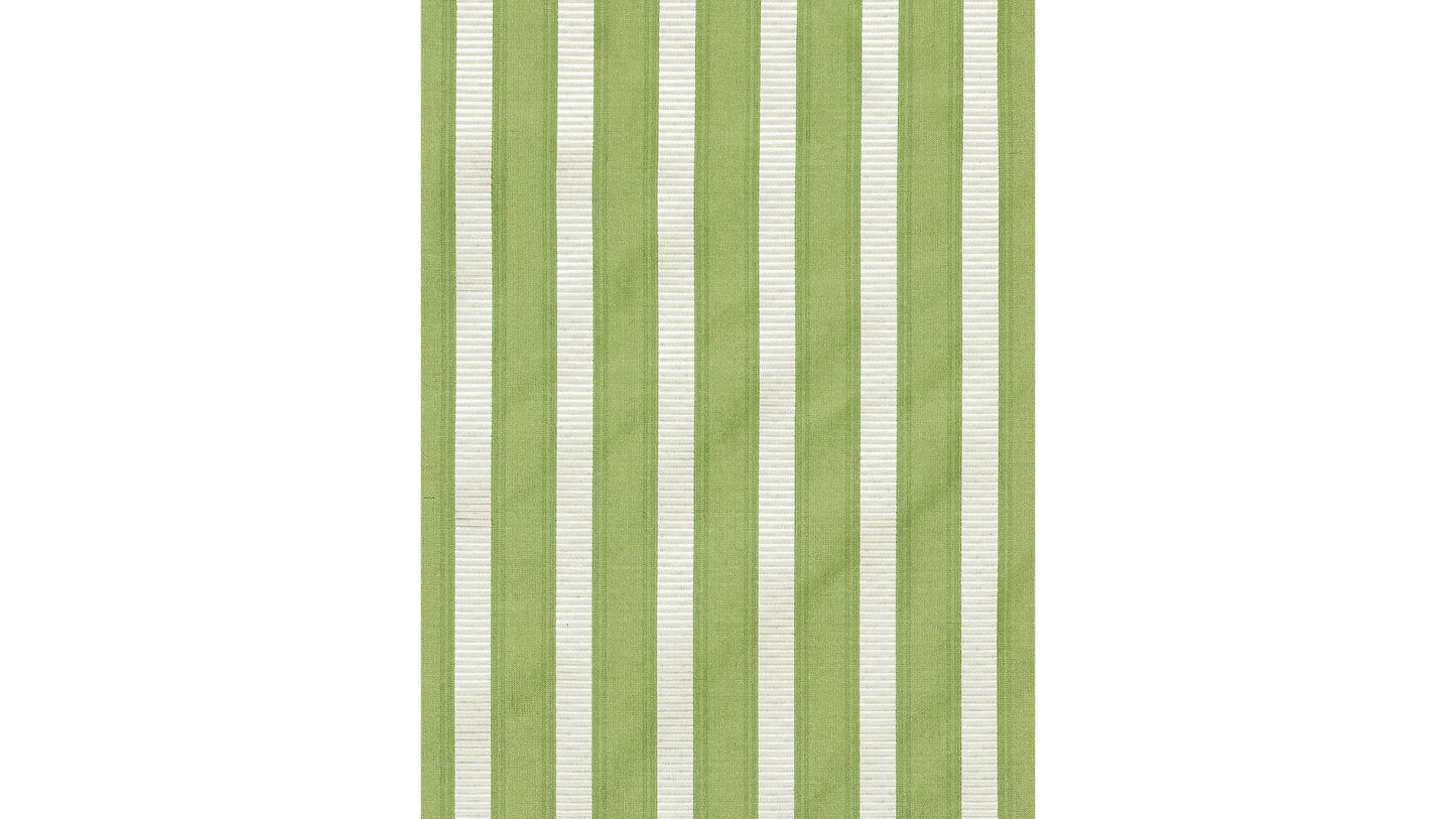 Special Order Scalamandre Shirred Stripe Fern Green White Silk MSRP USD 363/y