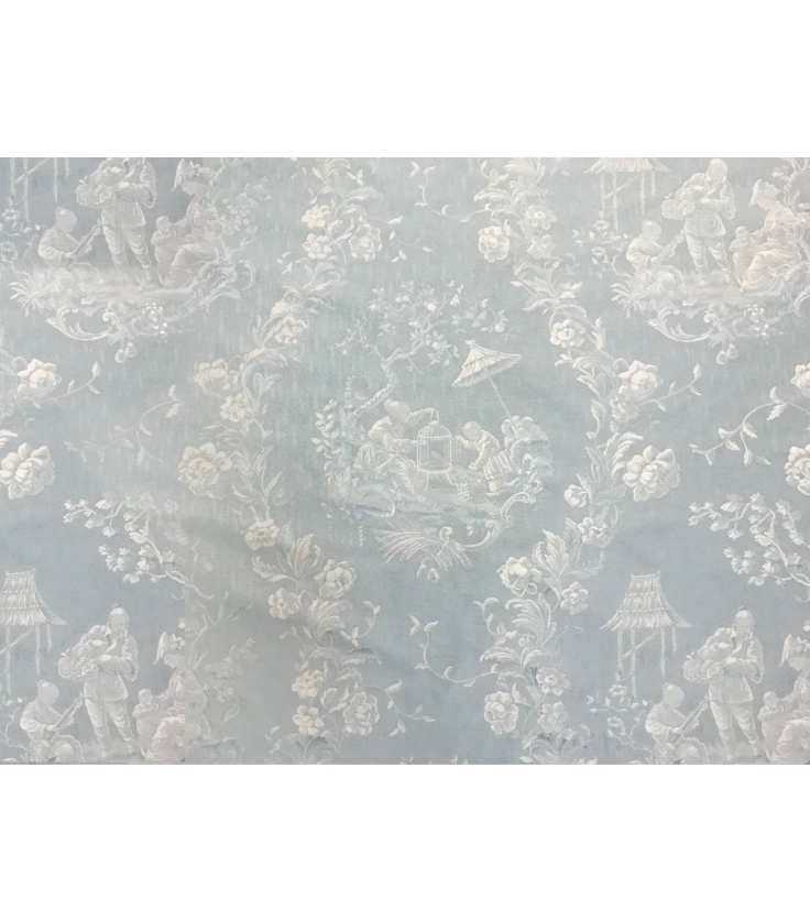 Special Order Scalamandre Colony Racconigi Cielo Gray Chinoiserie Scenic MSRP USD500/y