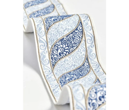 Scalamandre Pillow Case MET Paisley Embroidery  Square Silk Velvet White Blue Plain Solid 22x22 inches MSRP USD 678/y