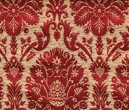 Scalamandre Tassinari and Chatel Cammino Rubis Silk Damask Red MSRP USD1688/y