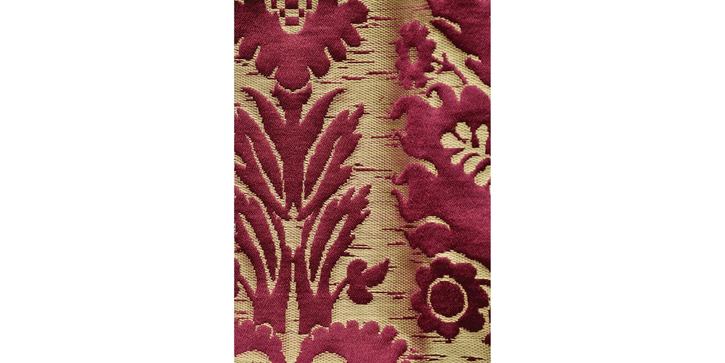 Scalamandre Tassinari and Chatel Cammino Rubis Silk Damask Red MSRP USD1688/y