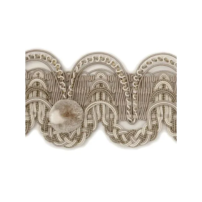 By Yd Scalamandre Siecle Gimp Voltaire 100% Silk Braid Trim Patina Beige MSRP USD 1736/Y