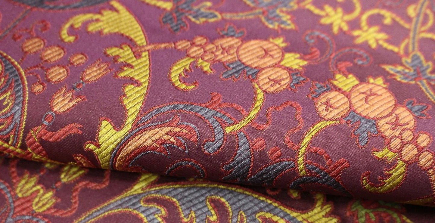 Tassinari and Chatel Scalamandre Cernuschi Pourpre Purple Silk Brocade MSRP USD 2128/Y