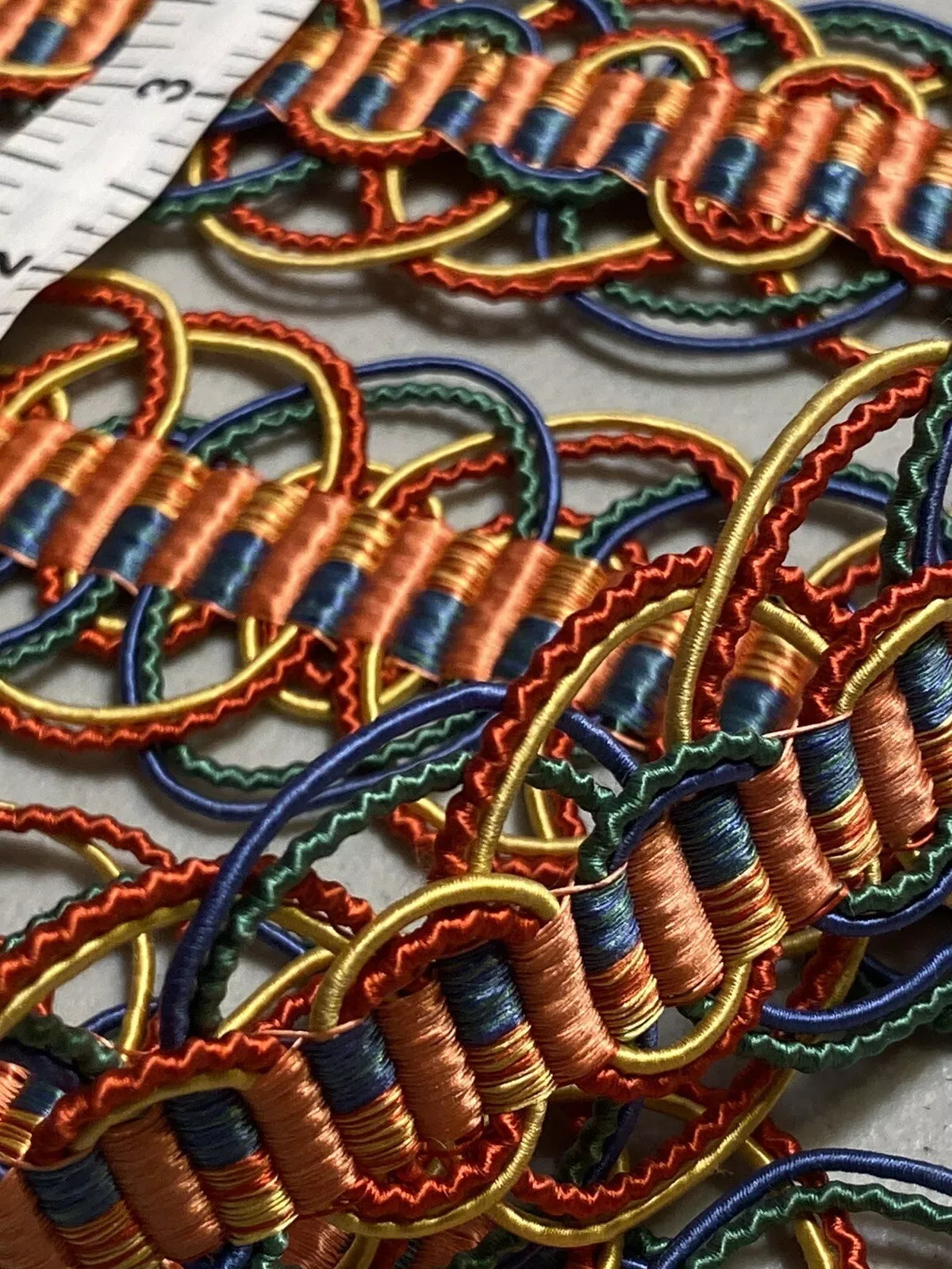 By YD Scalamandre La Havre Silk Trim Pink Blue Emerald Green Gold MSRPUSD128 V874-6