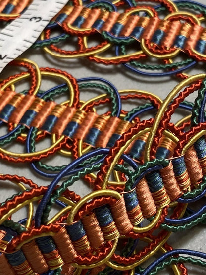 By YD Scalamandre La Havre Silk Trim Pink Blue Emerald Green Gold MSRPUSD128 V874-6