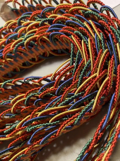 By YD Scalamandre La Havre Silk Trim Pink Blue Emerald Green Gold MSRPUSD128 V874-6