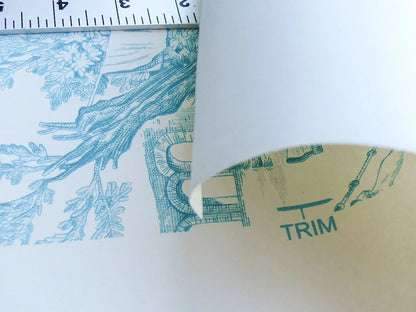 Brunschwig &amp; Fils Le Hameau Toile Aqua Wallpaper MSRP USD 336/Single