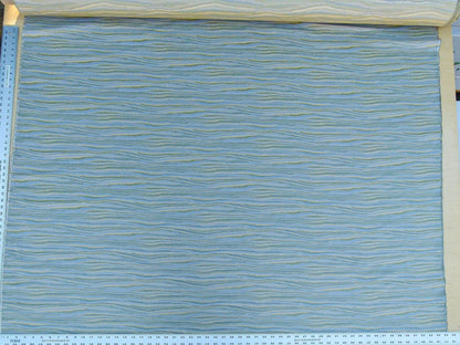 Scalamandre End Paper Caribbean 100% Silk Glamorous Marbled Paper Wave Light Blue Aqua Green Gold MSRP USD 378