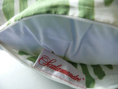 Scalamandre Designer Pillow 18x18" BIG! Ikat Green Pink Yellow