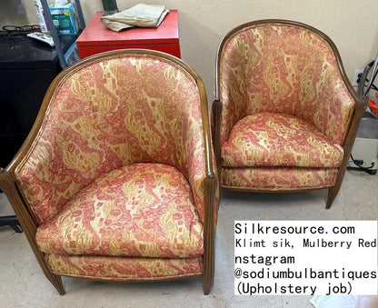 Bty Klimt 100% Silk Lampas! Art Deco 440 Cloudy Green Bronze Brown MSRP USD 275/y