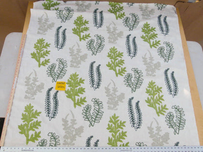 Scalamandre Harbor Green Seaweeds Ocean Plants Coral Reef Embroidery Linen MSRP USD 288