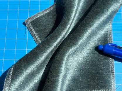 Hedy Silk and Mohair Ultimate Lux Velvet Hollywood Regency in Deep Blue Green Aquamarine MSRP USD $1000 +