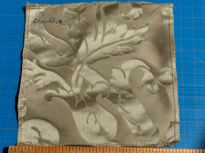 By yard Republica Silk Cotton Damask Renaissance Classy Beige Taupe MSRP USD 526/yard
