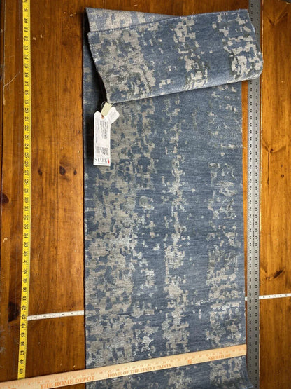 Stark Carpet Silk Rug Nairamat Collection Wool Silk Hand Knotted 1’10” X5’6” Blue Cloud