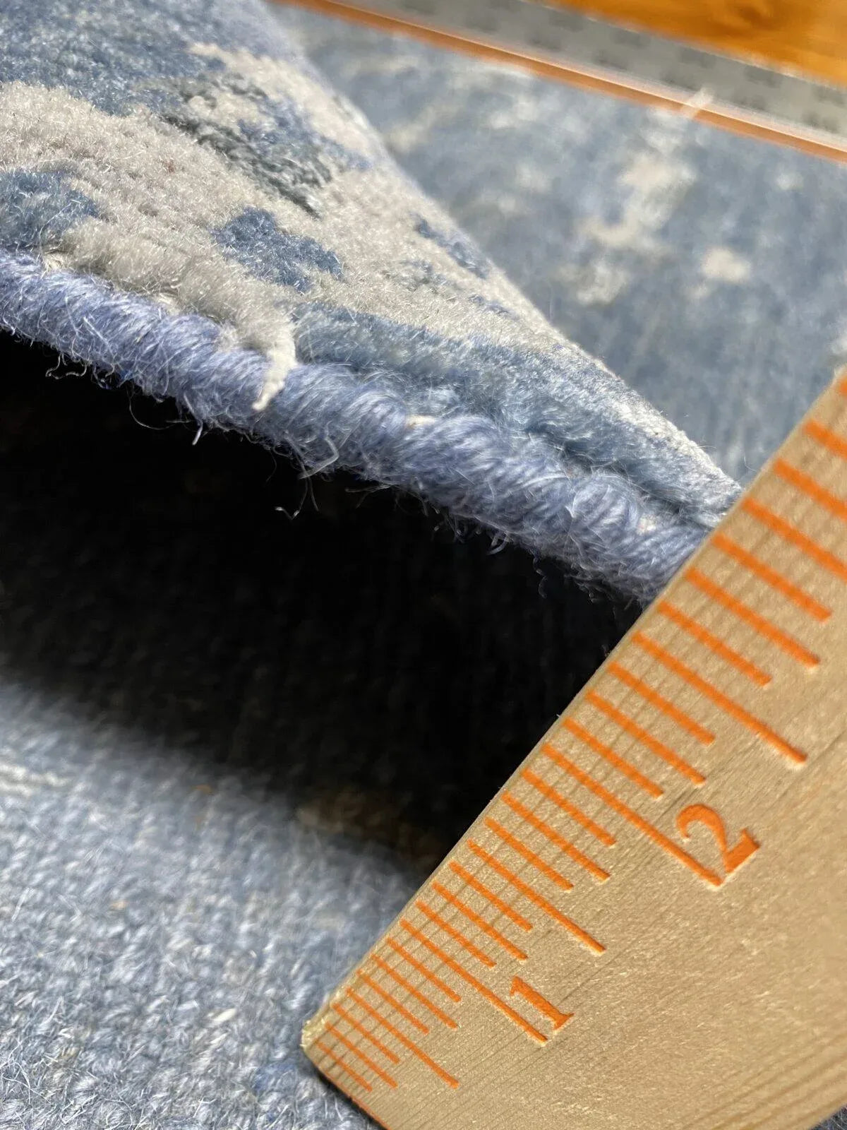 Stark Carpet Silk Rug Nairamat Collection Wool Silk Hand Knotted 1’10” X5’6” Blue Cloud