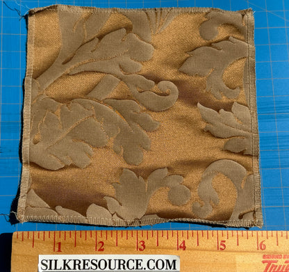 By yard Republica Silk Cotton Damask Renaissance Classy Pumpkin Spice Orange MSRP USD 500+/yard