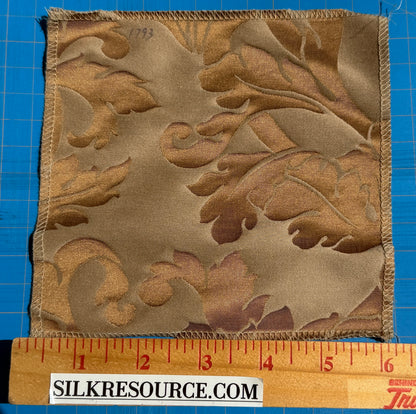 By yard Republica Silk Cotton Damask Renaissance Classy Pumpkin Spice Orange MSRP USD 500+/yard