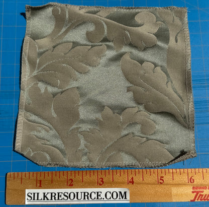 By yard Republica Silk Cotton Damask Renaissance Classy Ice Blue Green  MSRP USD 500+/yard