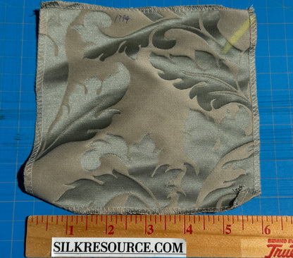 By yard Republica Silk Cotton Damask Renaissance Classy Ice Blue Green  MSRP USD 500+/yard