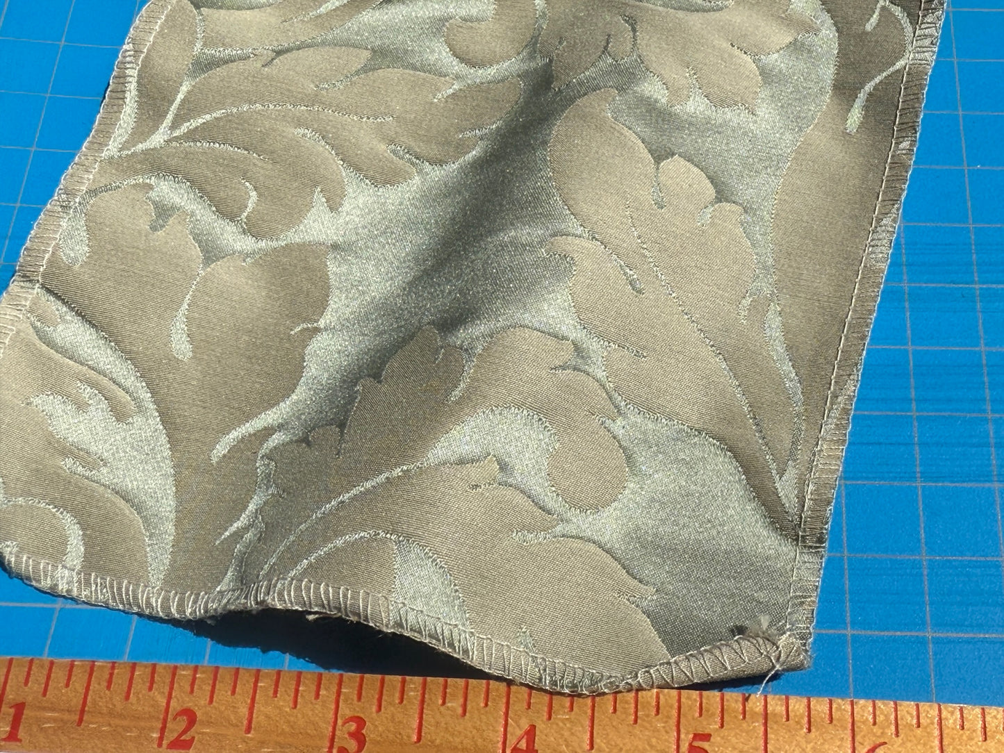 By yard Republica Silk Cotton Damask Renaissance Classy Ice Blue Green  MSRP USD 500+/yard