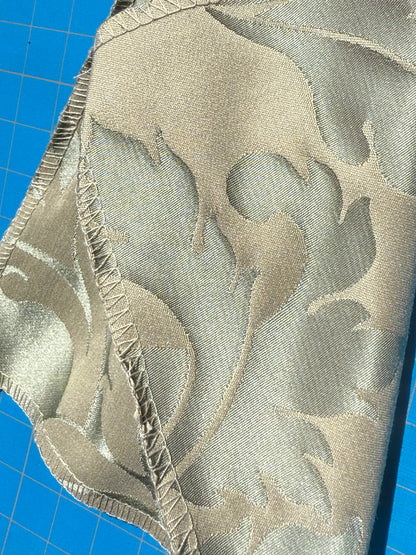 By yard Republica Silk Cotton Damask Renaissance Classy Ice Blue Green  MSRP USD 500+/yard