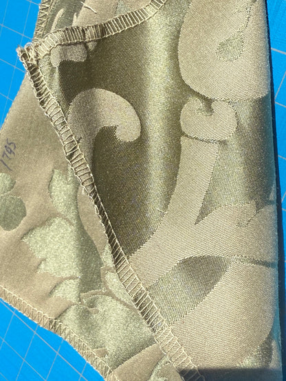 By yard Republica Silk Cotton Damask Renaissance Classy Ice Meadow Green  MSRP USD 500+/yard