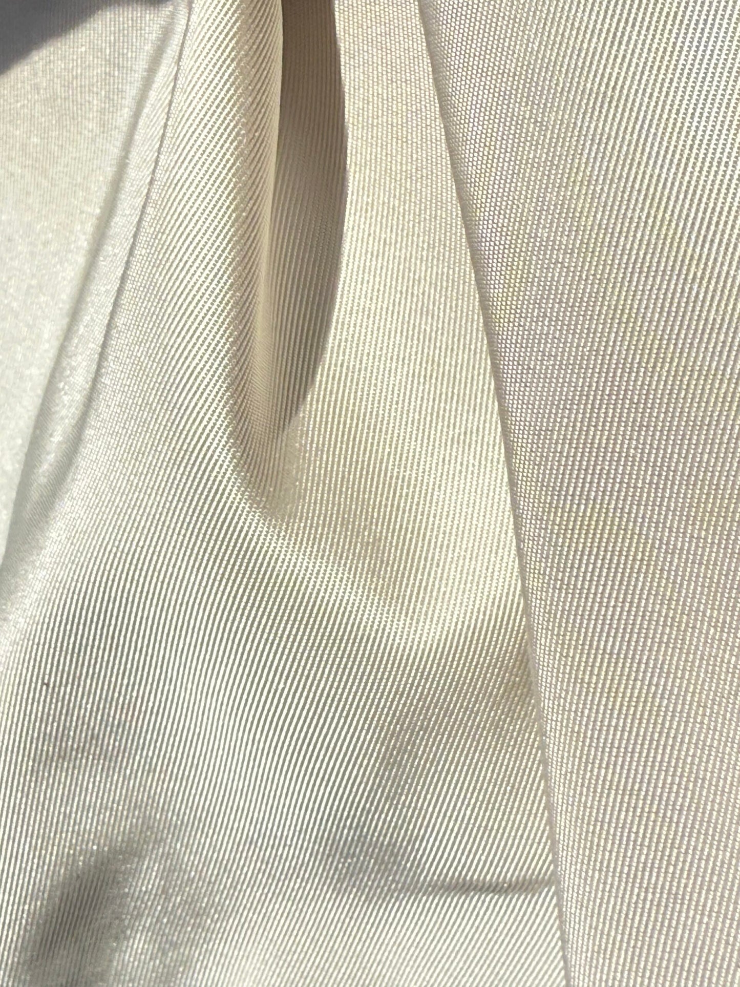 Corringham High End 100% Silk Faille White Ivory Thick Crisp MSRP USD 400+/yard