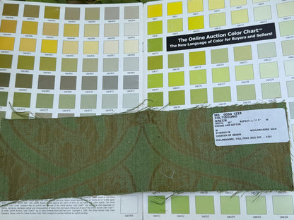 Scalamandre Coltibuono Grey Watkins Green Renaissance Damask Old World Weavers MSRP USD 224/Y