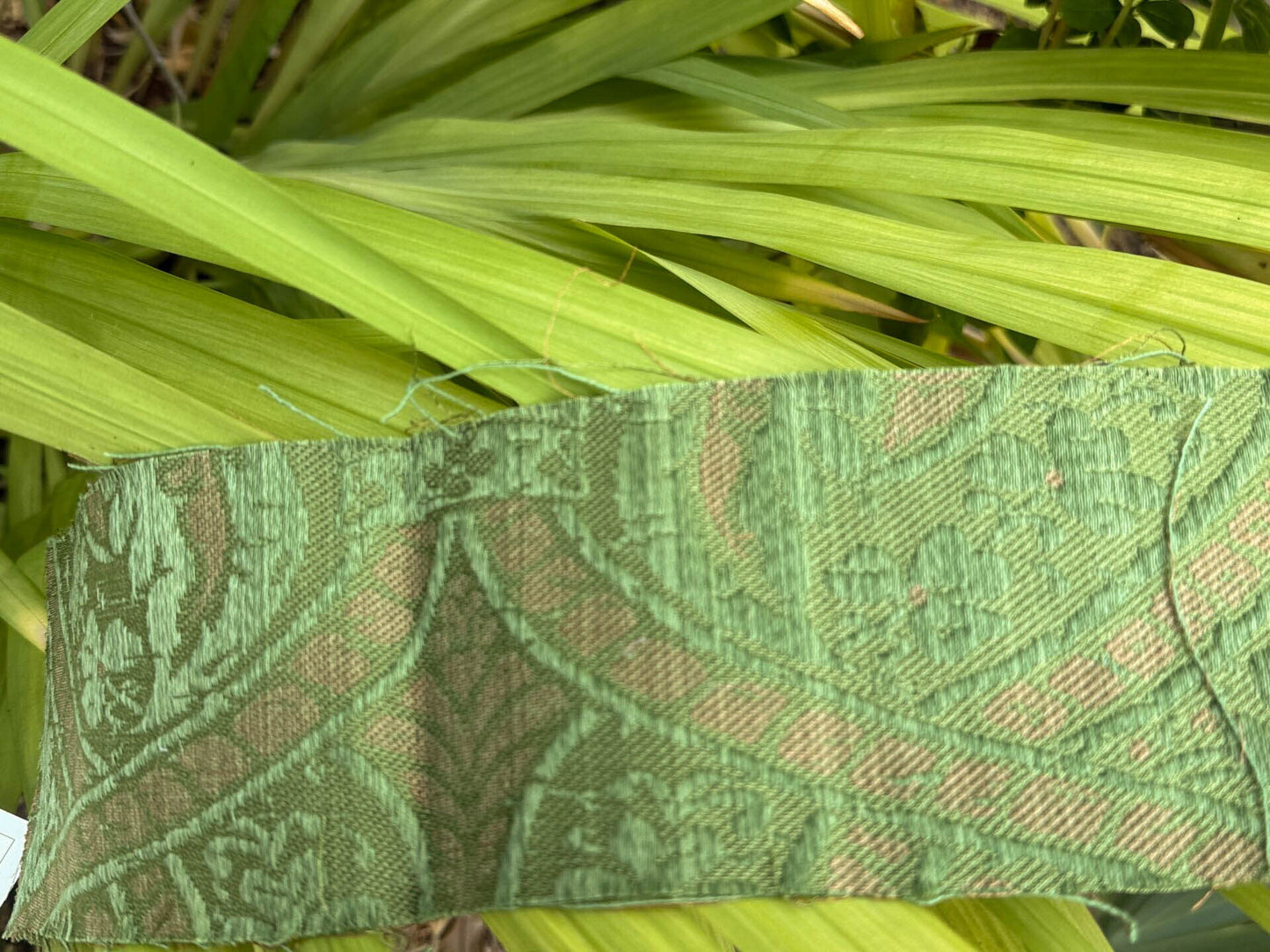 Scalamandre Coltibuono Grey Watkins Green Renaissance Damask Old World Weavers MSRP USD 224/Y