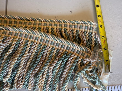 Special Order Brunschwig &amp; Fils Frange Torse Fringe 5in - Royan Green Grey Yellow Viscose MSRP USD136/y