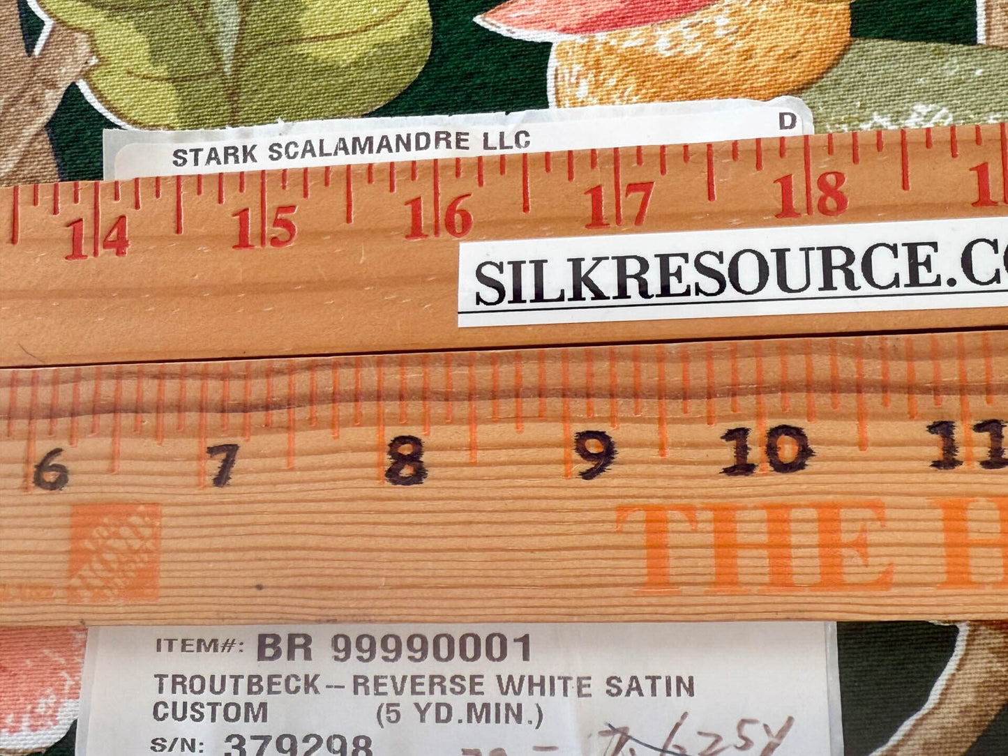 Scalamandre Old World Weavers Troutbeck Parrot Kanchou Tropical Bird in Tree of Life Peony Deep Green Spectacular MSRP USD420/Y