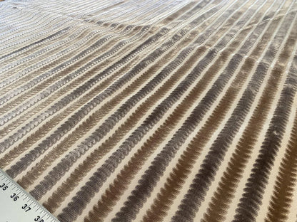 Scalamandre La Foltiere Cut Velvet In Wheat Grey 2.35yd Panel MSRP USD 284/Y