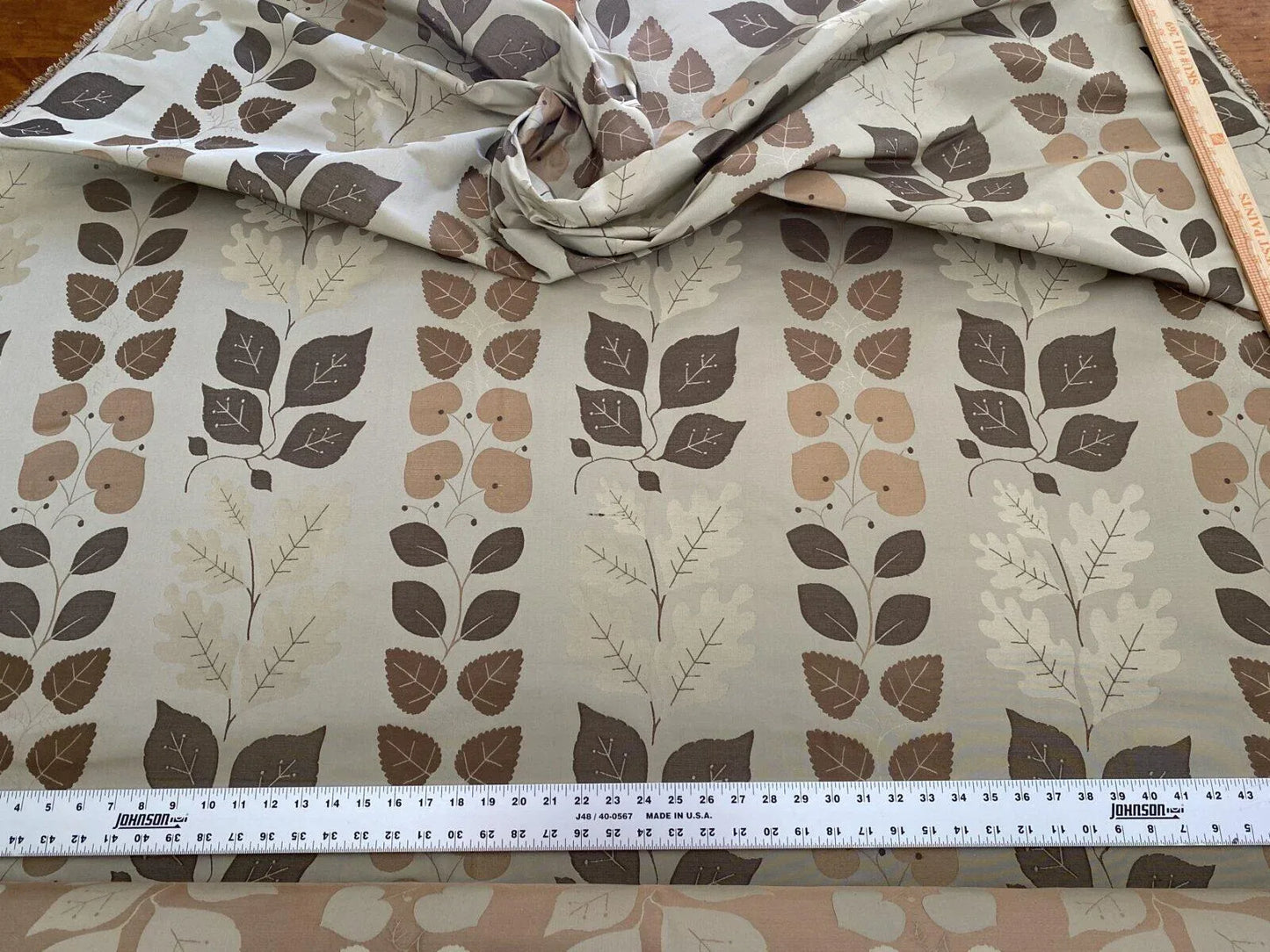 By Yd Lee Jofa Mulberry Home Woodland Antique Gold Silk Lampas Foliage forest Birch Oak Elm William Morris MSRP USD 288/y