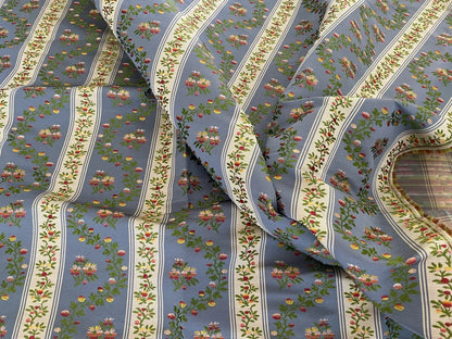 2yd16” Tassinari &amp; Chatel Scalamandre Silk Lampas Courances In Bleu Made In France MSRP USD 1812/yard