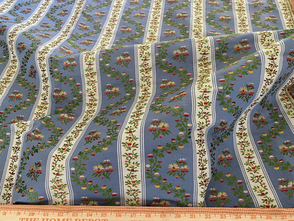 2yd16” Tassinari &amp; Chatel Scalamandre Silk Lampas Courances In Bleu Made In France MSRP USD 1812/yard