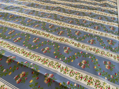 2yd16” Tassinari &amp; Chatel Scalamandre Silk Lampas Courances In Bleu Made In France MSRP USD 1812/yard