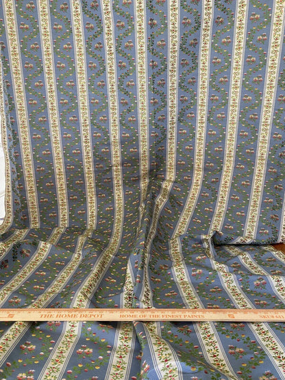 2yd16” Tassinari &amp; Chatel Scalamandre Silk Lampas Courances In Bleu Made In France MSRP USD 1812/yard